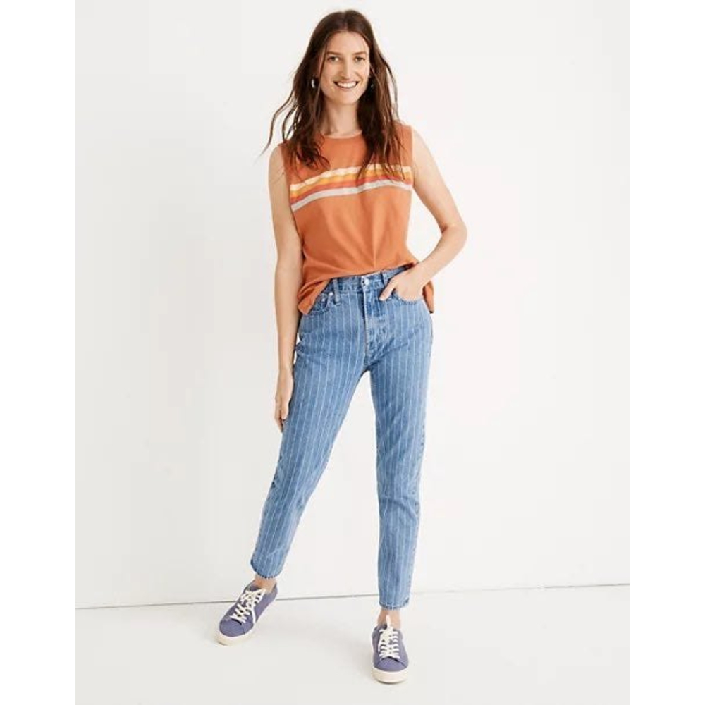 Madewell The Perfect Vintage Crop Jeans: Pinstripe Edition